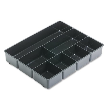 RUBBERMAID Extra Deep Desk Drawer Director Tray, Plastic, Black 11906ROS